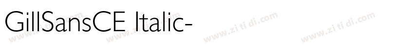 GillSansCE Italic字体转换